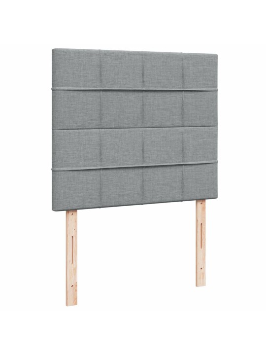 Box spring postel s matrací světle šedá 120x190 cm textil