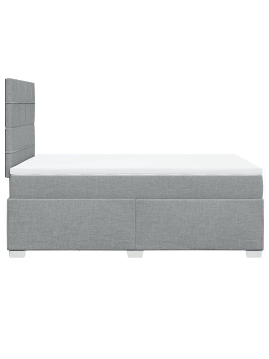 Box spring postel s matrací světle šedá 120x190 cm textil