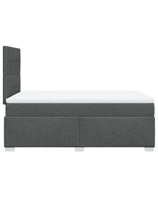 Box spring postel s matrací tmavě šedá 120x190 cm textil