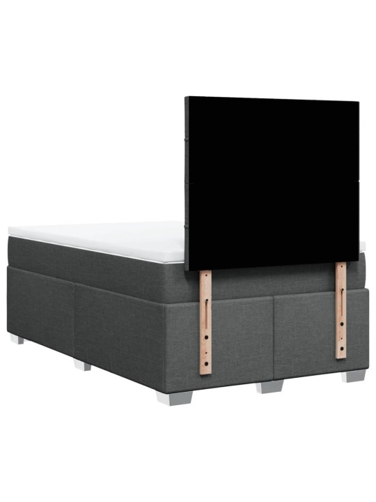 Box spring postel s matrací tmavě šedá 120x190 cm textil