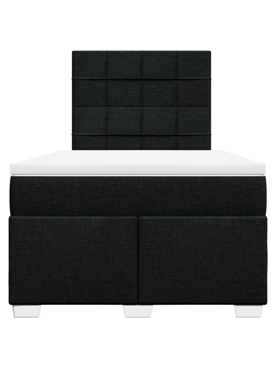 Box spring postel s matrací černá 120x190 cm textil