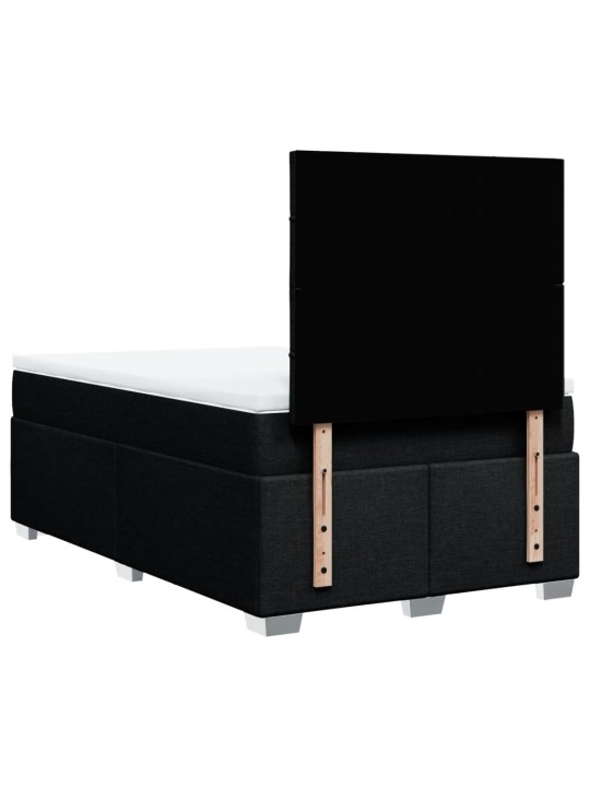 Box spring postel s matrací černá 120x190 cm textil