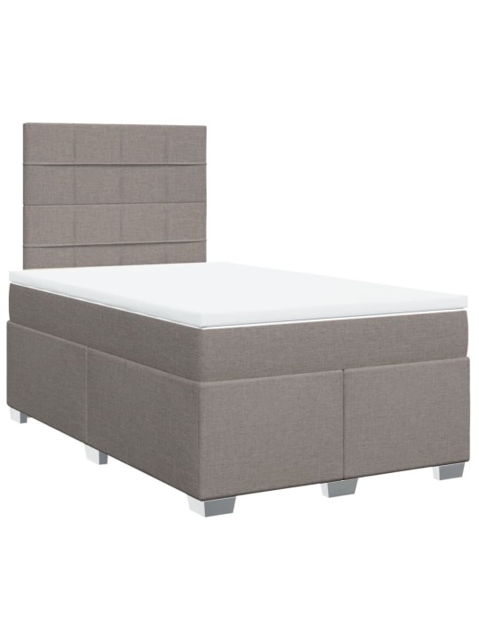 Box spring postel s matrací taupe 120x190 cm textil