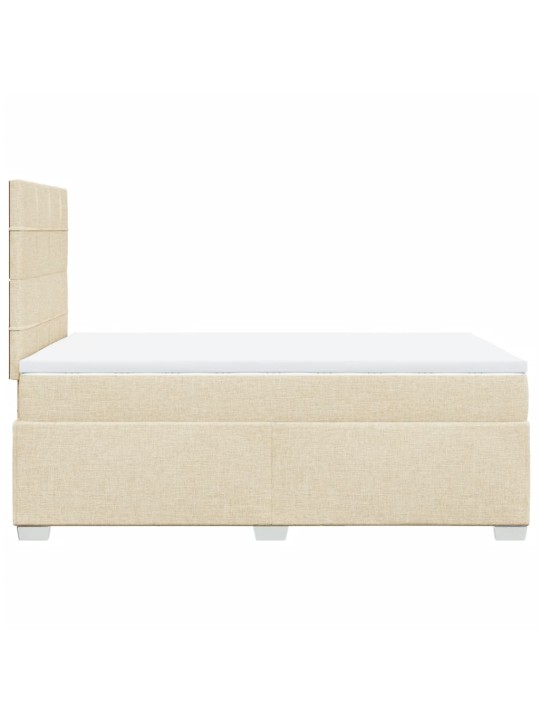 Box spring postel s matrací krémová 120x190 cm textil