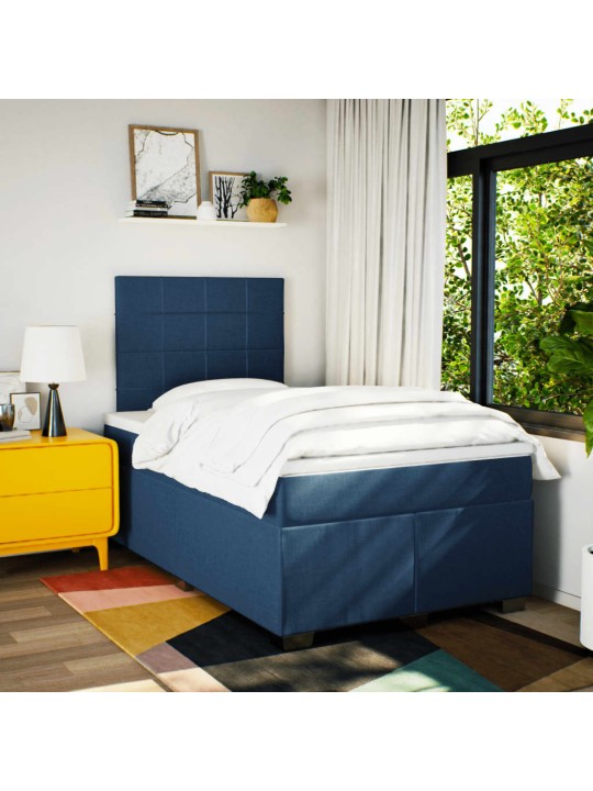 Box spring postel s matrací černá 120x190 cm textil