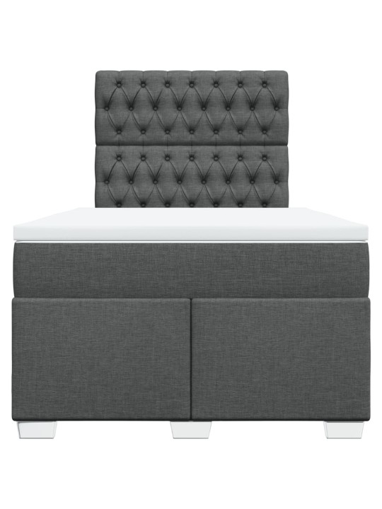 Box spring postel s matrací tmavě šedá 120x190 cm textil