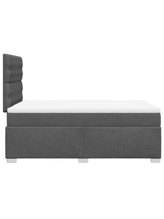 Box spring postel s matrací tmavě šedá 120x190 cm textil