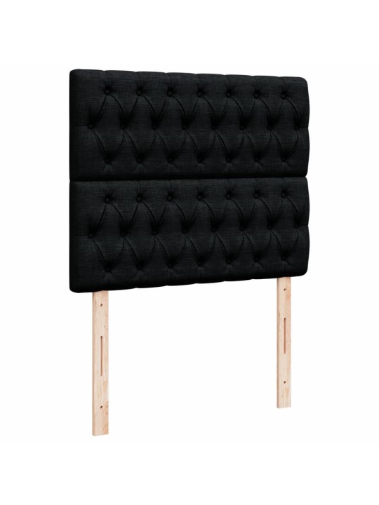 Box spring postel s matrací černá 120x190 cm textil