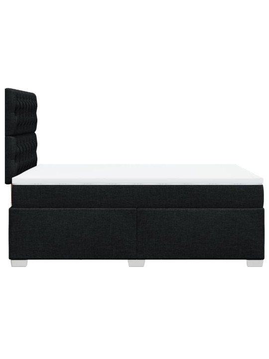Box spring postel s matrací černá 120x190 cm textil