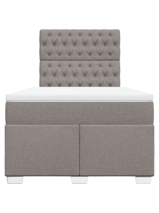 Box spring postel s matrací taupe 120x190 cm textil