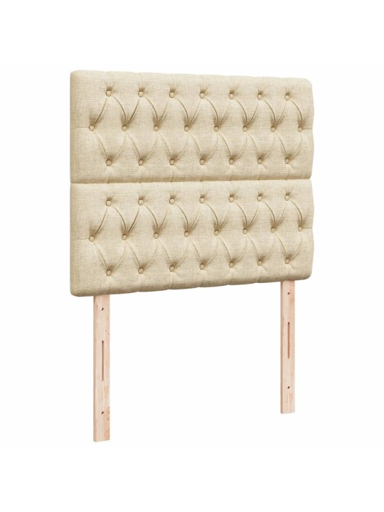 Box spring postel s matrací krémová 120x190 cm textil