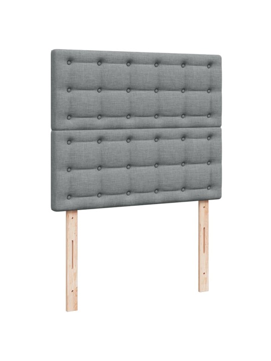 Box spring postel s matrací světle šedá 120x190 cm textil