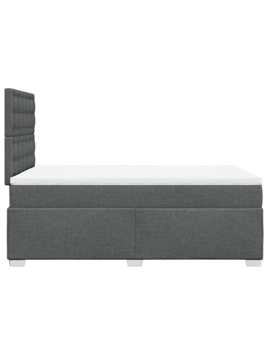 Box spring postel s matrací tmavě šedá 120x190 cm textil
