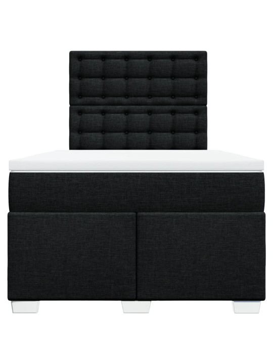 Box spring postel s matrací černá 120x190 cm textil