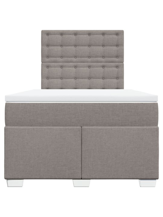 Box spring postel s matrací taupe 120x190 cm textil
