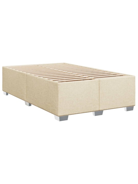 Box spring postel s matrací krémová 120x190 cm textil