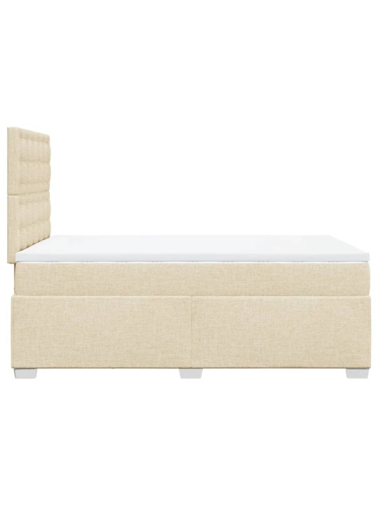 Box spring postel s matrací krémová 120x190 cm textil