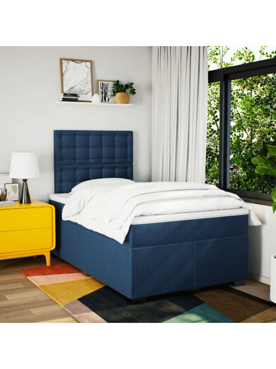Box spring postel s matrací černá 120x190 cm textil