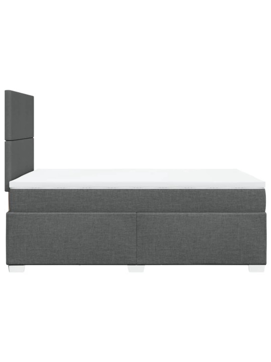 Box spring postel s matrací tmavě šedá 120x200 cm textil