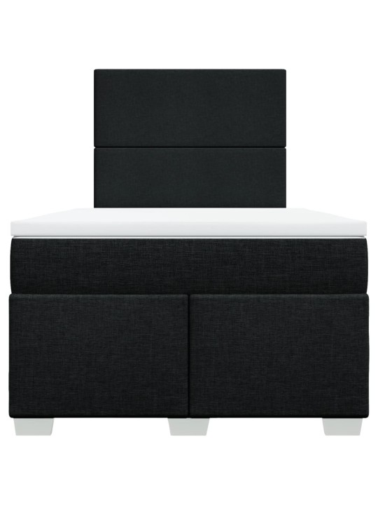 Box spring postel s matrací černá 120x200 cm textil