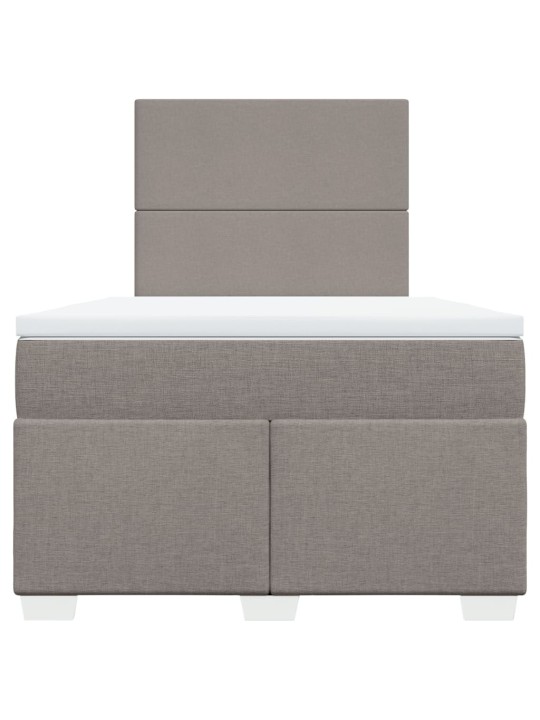 Box spring postel s matrací taupe 120x200 cm textil