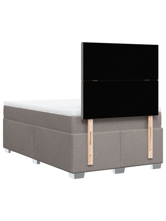 Box spring postel s matrací taupe 120x200 cm textil