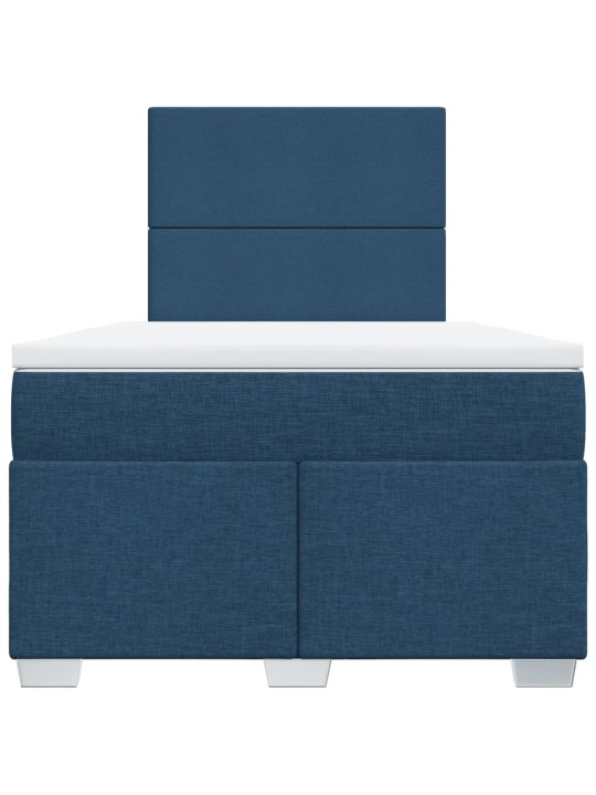 Box spring postel s matrací modrá 120x200 cm textil