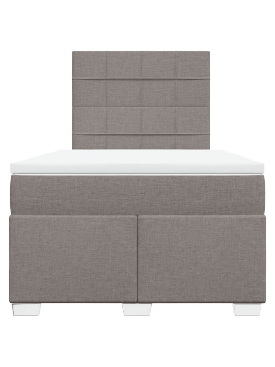 Box spring postel s matrací taupe 120x200 cm textil