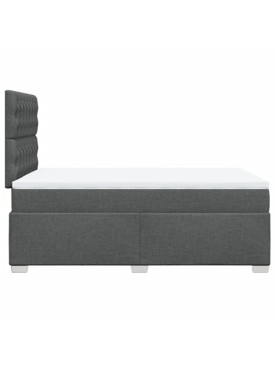 Box spring postel s matrací tmavě šedá 120x200 cm textil
