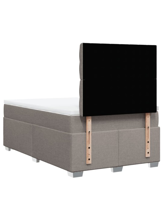 Box spring postel s matrací taupe 120x200 cm textil