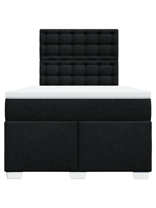 Box spring postel s matrací černá 120x200 cm textil