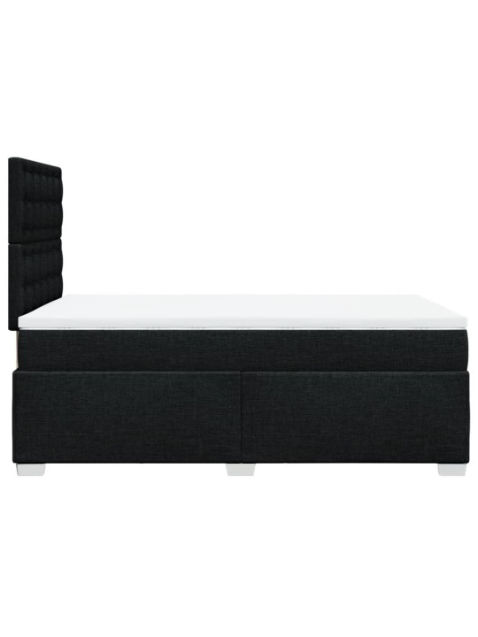 Box spring postel s matrací černá 120x200 cm textil