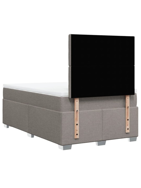 Box spring postel s matrací taupe 120x200 cm textil