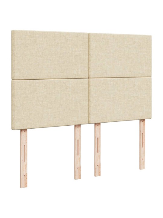 Box spring postel s matrací krémová 140x190 cm textil