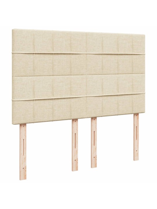 Box spring postel s matrací krémová 140x190 cm textil