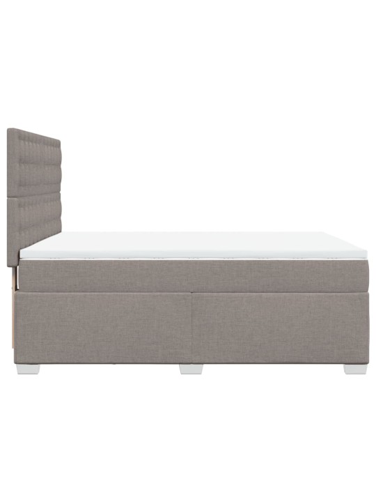 Box spring postel s matrací taupe 140x190 cm textil