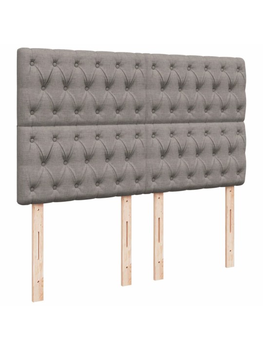 Box spring postel s matrací taupe 140x200 cm textil