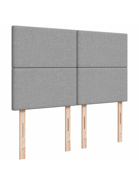 Box spring postel s matrací světle šedá 160 x 200 cm textil
