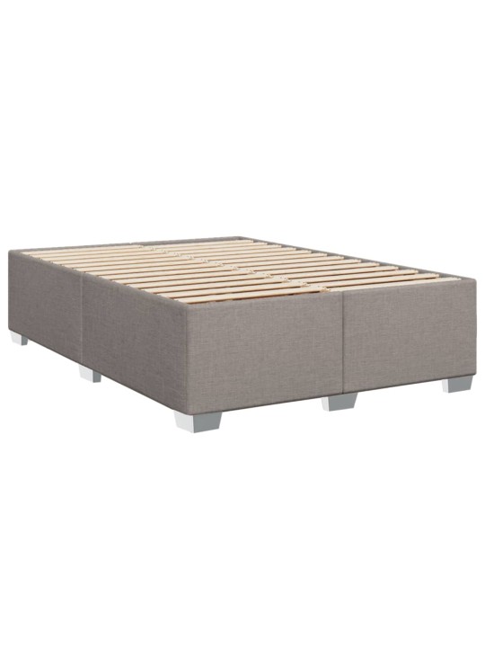 Box spring postel s matrací taupe 160x200 cm textil
