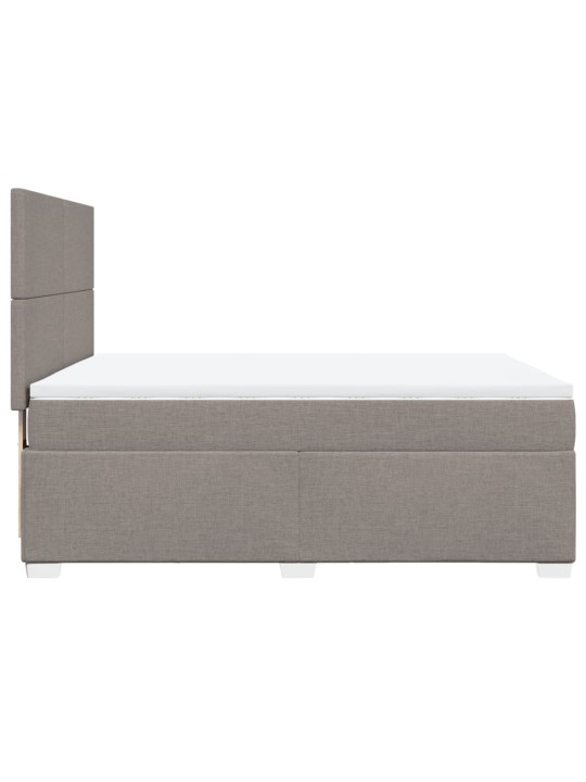 Box spring postel s matrací taupe 160x200 cm textil