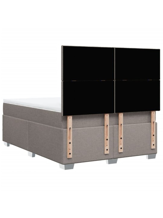 Box spring postel s matrací taupe 160x200 cm textil