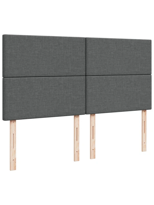 Box spring postel s matrací tmavě šedá 180x200 cm textil