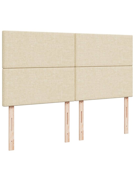Box spring postel s matrací krémová 180x200 cm textil