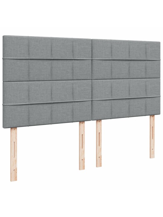 Box spring postel s matrací světle šedá 180 x 200 cm textil