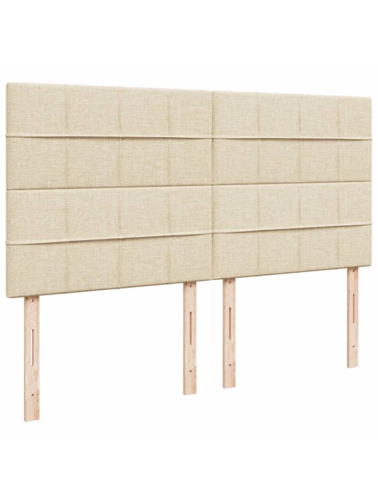 Box spring postel s matrací krémová 180x200 cm textil