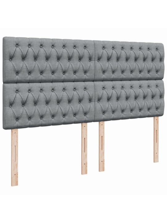 Box spring postel s matrací světle šedá 180 x 200 cm textil