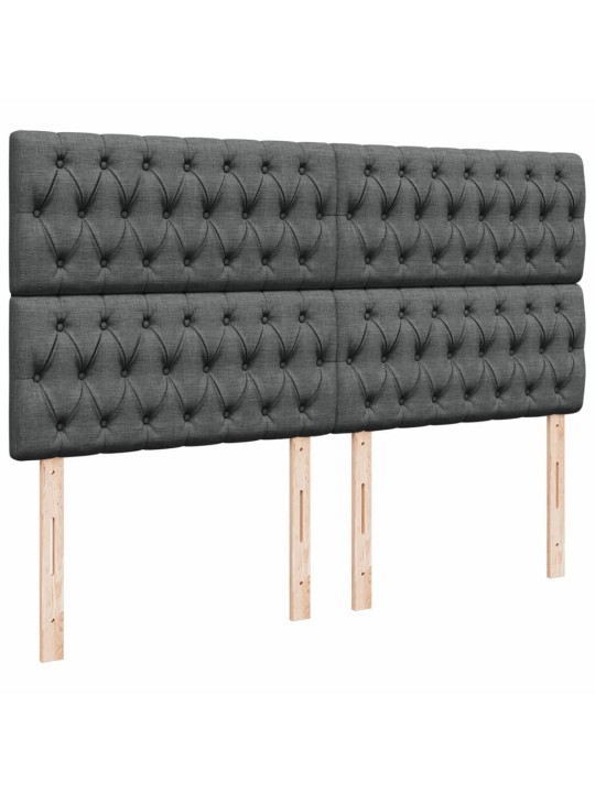 Box spring postel s matrací tmavě šedá 180x200 cm textil