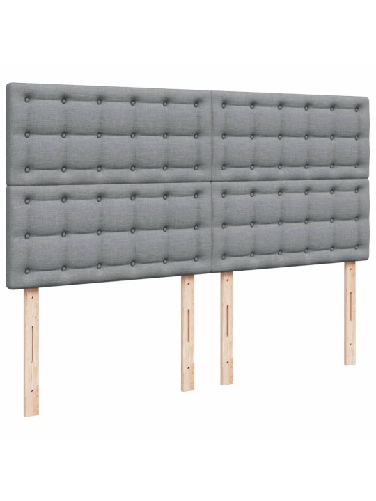 Box spring postel s matrací světle šedá 180 x 200 cm textil