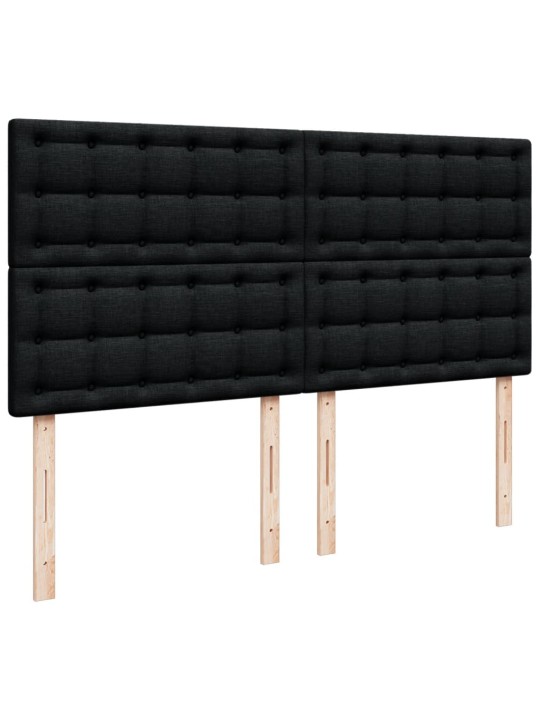 Box spring postel s matrací černá 180x200 cm textil