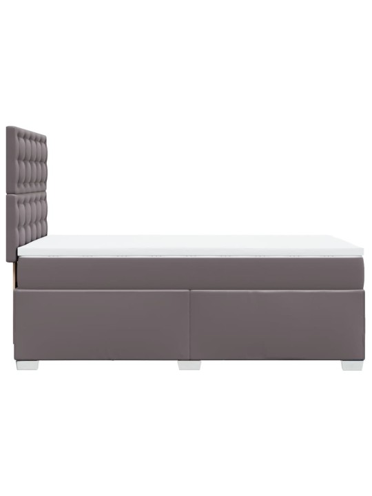 Box spring postel s matrací šedá 90x190 cm umělá kůže